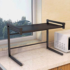 Plantex Metal Space Saver Kitchen Organizer Stand For Convection Microwave Otg Oven – Kitchen Accessories (Black)