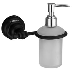 Plantex 304 Grade Stainless Steel Liquid Soap Dispenser/Shampoo Dispenser/Hand Wash Dispenser/Bathroom Accessories - Skyllo (Black)