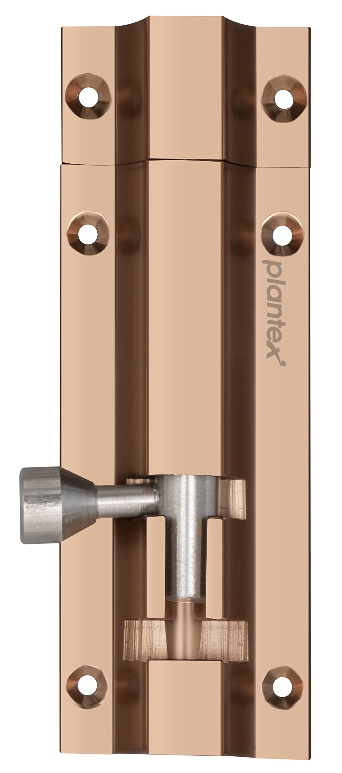 Plantex Heavy Duty 4-inch Joint-Less Tower Bolt for Wooden and PVC Doors for Home Main Door/Bathroom/Windows/Wardrobe - Pack of 1 (704, Rose Gold)