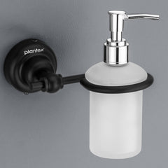 Plantex 304 Grade Stainless Steel Liquid Soap Dispenser/Shampoo Dispenser/Hand Wash Dispenser/Bathroom Accessories - Skyllo (Black)