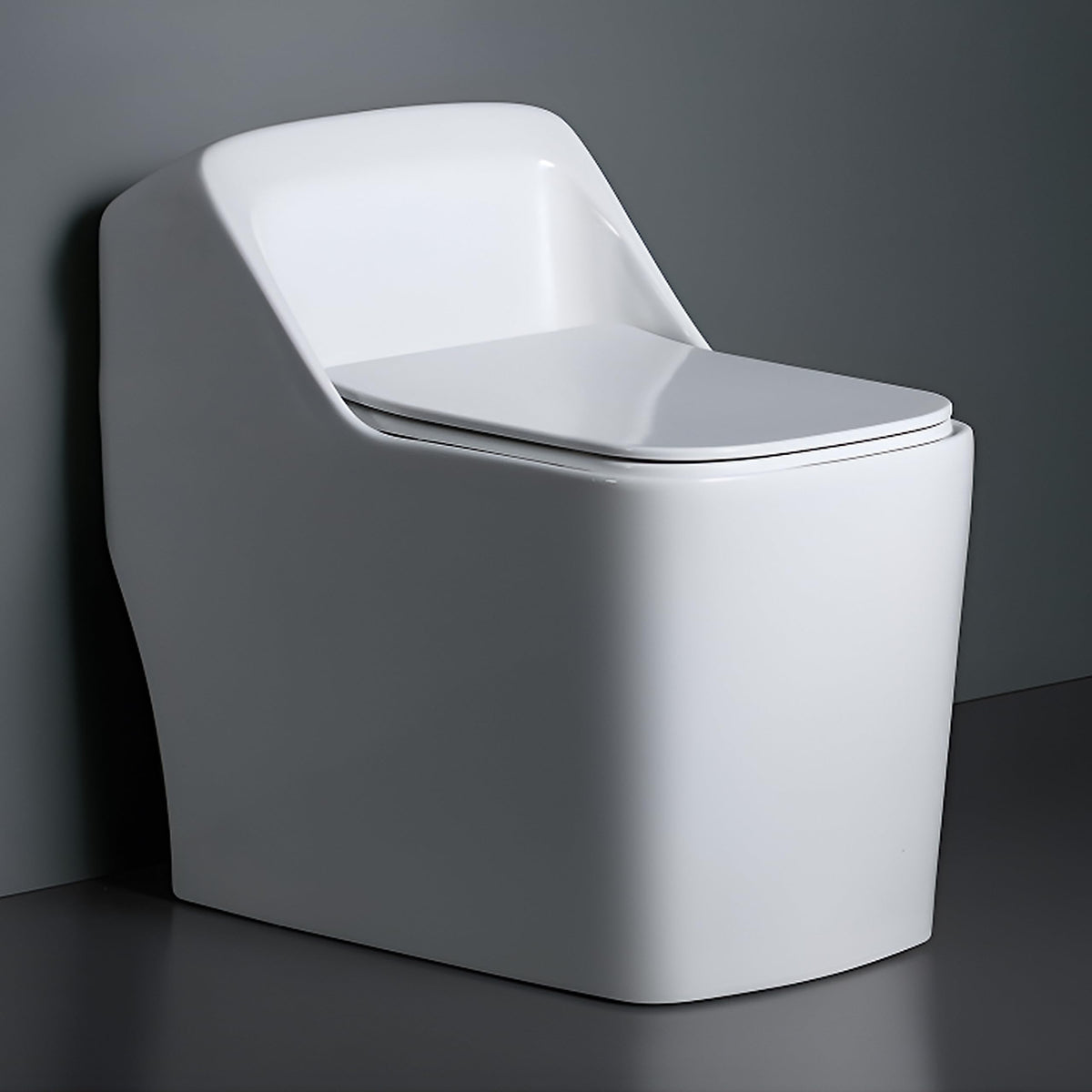 Plantex Platinium Ceramic Rimless One Piece Western Toilet/Water Closet/Commode With Soft Close Toilet Seat - S Trap Outlet (White)