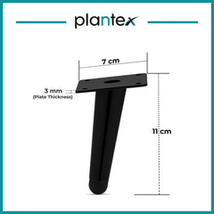 Plantex Black 4-inches Spare Sofa Legs for Bed Furniture – 8 Pcs