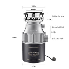 Plantex Turbo Spin 1/2 HP Food Waste Disposer/Food Waste Crusher/Sink Waste Disposer(with Air Switch)