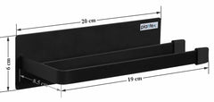 Plantex Magnetic Double Napkin Holder/Towel Holder/Towel Hanger for Bathroom/Bathroom Accessories - (Black)