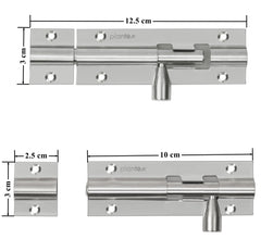 Plantex Stainless steel Tower Bolt/Tower Bolt for Home,Offices Doors and Windows/Tower Bolt for Main Door/Door Latch/Kundi/Chitakini/Door Latch for Windows - Pack of 2 (Chrome-Silver, 4 inch)