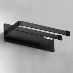 Plantex Magnetic Double Napkin Holder/Towel Holder/Towel Hanger for Bathroom/Bathroom Accessories - (Black)