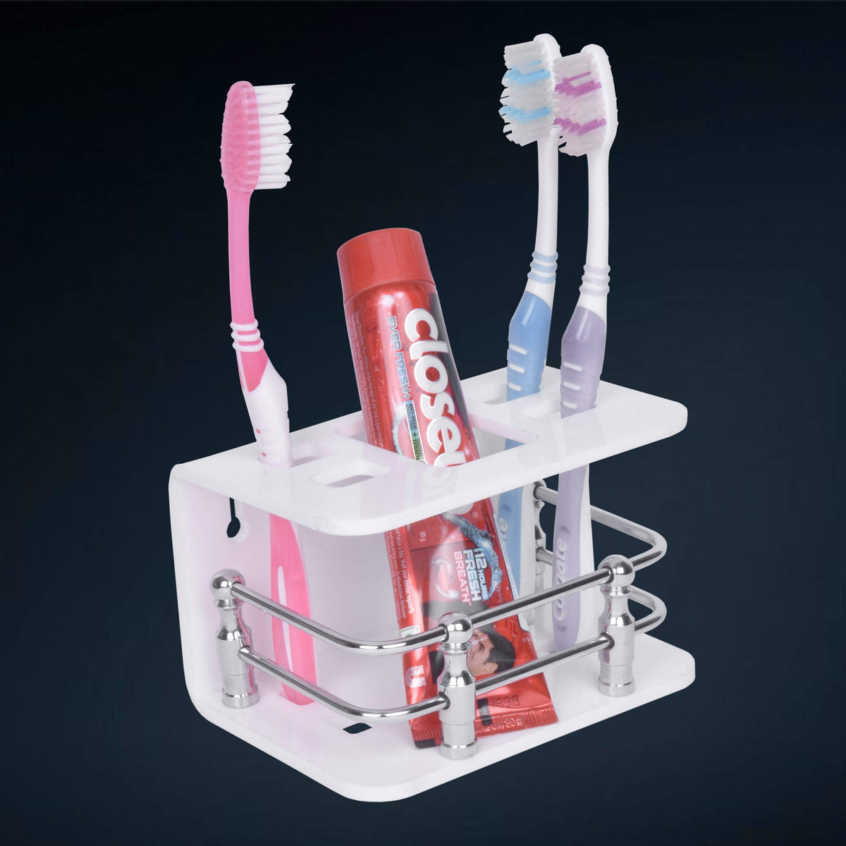 Plantex Dream High Grade Stainless Steel Tooth Brush Holder