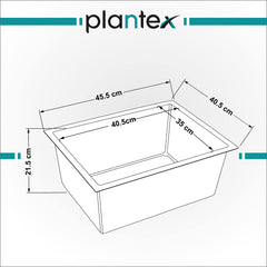 Plantex Quartz Single Bowl Sink for Kitchen/Kitchen Sink/Non-Fading Mosiac Grey Colour with UV Protection/Undermount/Topmount (Mosiac Grey/18 X 16 Inches)