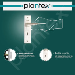 Plantex 8-inch Mortice Door Lock Set with 3 Keys/Mortise Door Lock for Door (8118-Matt)