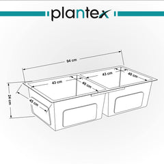 Plantex Kitchen Sink/Stainless Steel Double Bowl Handmade Kitchen Sink with Drain Rack, Square Coupling, Hose Pipe And Other Accessories - Matt Finish (37 x 18 inches)