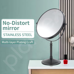 Plantex Brass Magnifying Mirror/Dual-Side 360° Swivel Mirror/Counter-Top Bathroom Mirror 10X Zoom/Makeup/Vanity Mirror - Golden