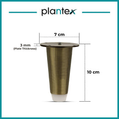 Plantex Heavy Duty Stainless Steel 4 inch Sofa Leg/Bed Furniture Leg Pair for Home Furnitures (DTS-53, Brass Antique) – 6 pcs