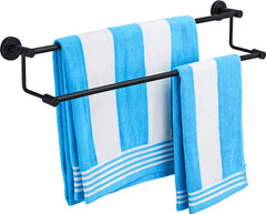 Plantex Stainless Steel Towel Rod/Towel Rack for Bathroom/Towel Bar/Hanger/Stand/Bathroom Accessories (24 Inch - Black)