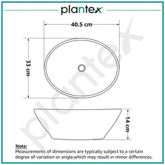 Plantex Ceramic Basin for Bathroom/Table Top Ceramic Basin/Washbasin for Bathroom - (BOAT-NS-553-Marble Finish)