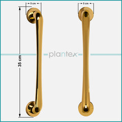 Plantex Polo 14-inch Door Pull-Push Main Door Handle for Wooden Door/House/Hotel/Office Door Hardware (Gold Finish - Long)