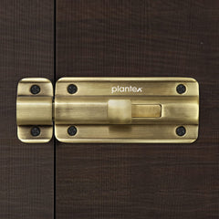 Plantex Premium Heavy Duty Door Stopper/Door Lock Latch for Home and Office Doors - Pack of 8 (Brass Antique)