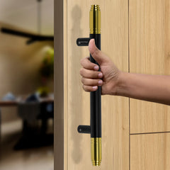 Plantex Main Door Handle/Door & Home Decor/14 Inch Main Door Handle/Door Pull Push Handle – Pack of 1 (112,Black & Gold)