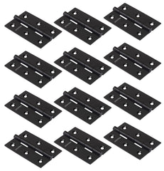 Plantex Heavy Duty Stainless Steel Door Butt Hinges 3 inch x 16 Gauge/1.5 mm Thickness Home/Office/Hotel for Main Door/Wooden/Bedroom/Kitchen - Pack of 12 (Black)