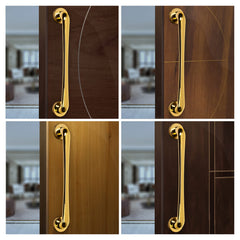 Plantex Polo 14-inch Door Pull-Push Main Door Handle for Wooden Door/House/Hotel/Office Door Hardware (Gold Finish - Long)