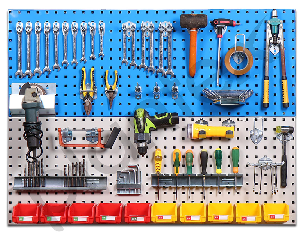 Plantex Metal Pegboard for Garages/Tool Organizer for Workshop/Tool Storage Board/Hanging Tool Pegboard – 120 x 45 cm