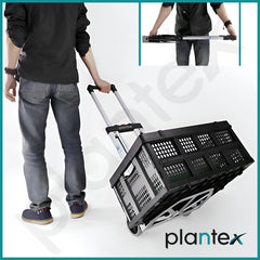 Plantex Heavy Duty Aluminum Cart Luggage Trolley/Hand Truck with Black Bungee Cords for Moving Box/Lugguage for Home/Warehouse/Office (Silver and Black)