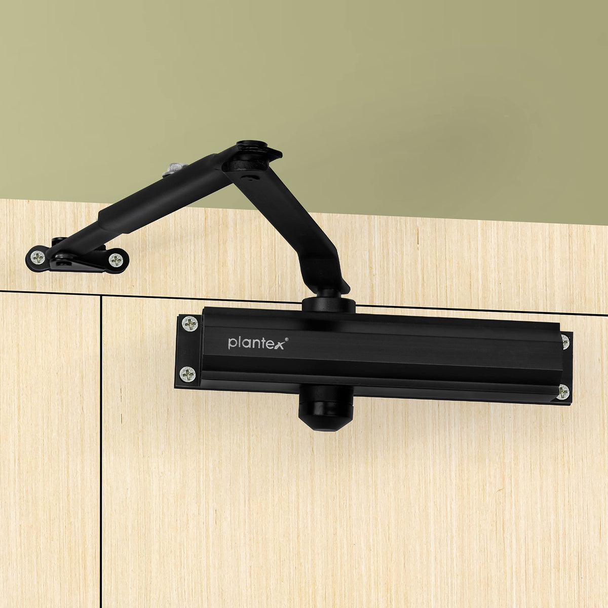 Plantex Door Closer/Aluminium Door Closer for Wooden Door/Hydraulic Automatic Door Closer/Soft Close Door Closer for Hotel/Home/Office - ISO 9001 Certified (MI-100, Capacity - 75 Kg, Brown)