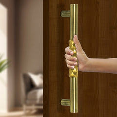 Plantex Aura 14 Inch Main Door Handle/Door Handles for Main Door/Pull Handles for All The Doors of House/Office/Hotels (Pack of 1, Brass Antique&PVD Gold Finish)