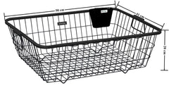 Plantex GI Metal Dish Drainer Basket for Kitchen Utensils/Dish Drying Rack/Bartan Basket (Size - 50 x 41 x 20 cm) - Black
