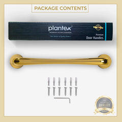 Plantex Polo 14-inch Door Pull-Push Main Door Handle for Wooden Door/House/Hotel/Office Door Hardware (Gold Finish - Long)