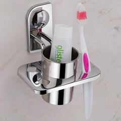 Plantex Dream Stainless Steel Tooth Brush Holder/Tumbler Holder/Bathroom Accessories (Chrome) - Pack of 4