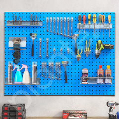 Plantex Metal Pegboard for Garages/Tool Organizer for Workshop/Tool Storage Board/Hanging Tool Pegboard – 120 x 50 cm