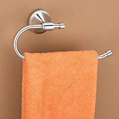 Plantex Stainless Steel 304 Grade Towel Rack with Stainless Steel 304 Grade Niko Bathroom Accessories Set 5pcs (Towel Rod/Napkin Ring/Tumbler Holder/Soap Dish/Robe Hook)
